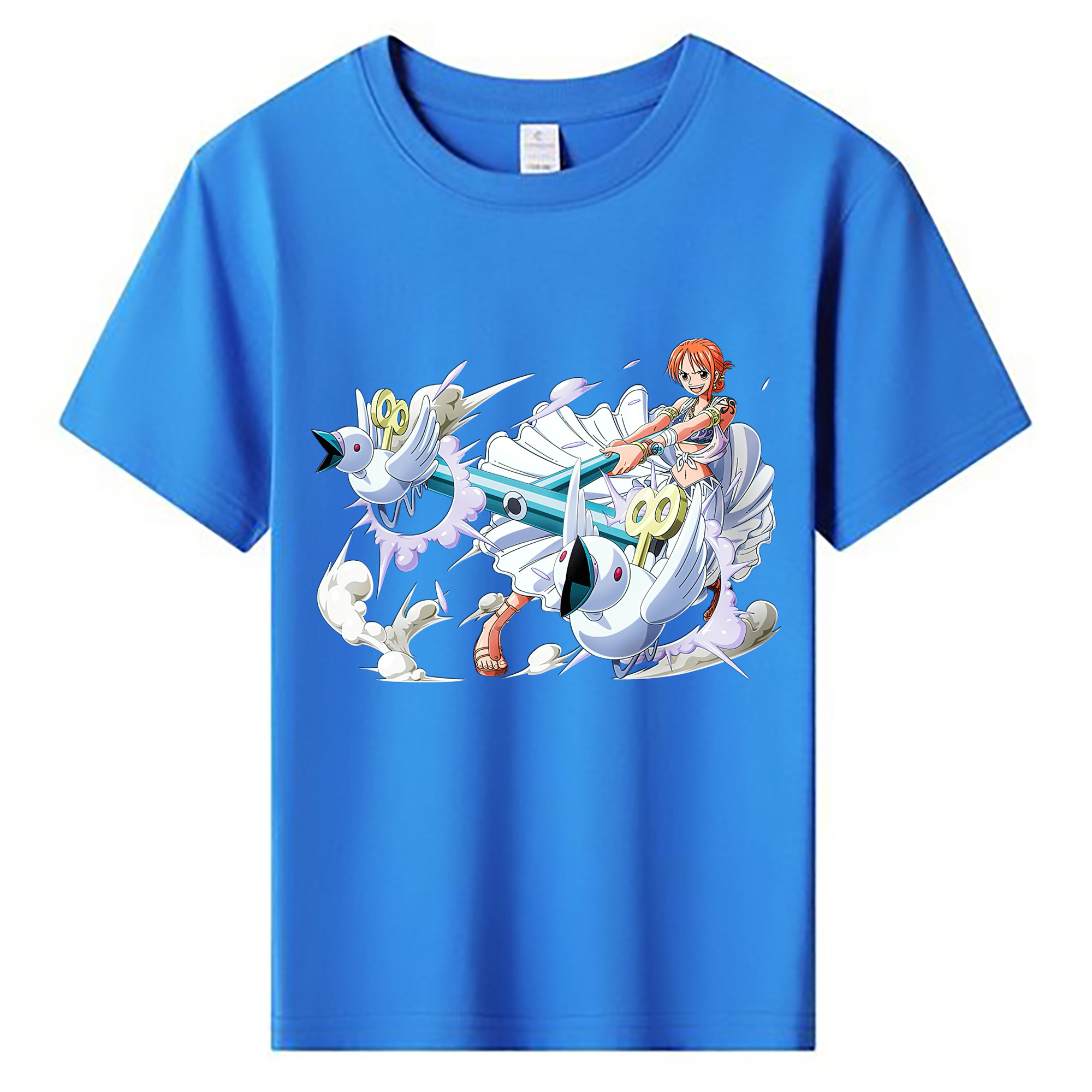 （画像用） ワンピース ナミ ONE PIECE Nami 綿100％キッズTシャツ（フロントプリント）